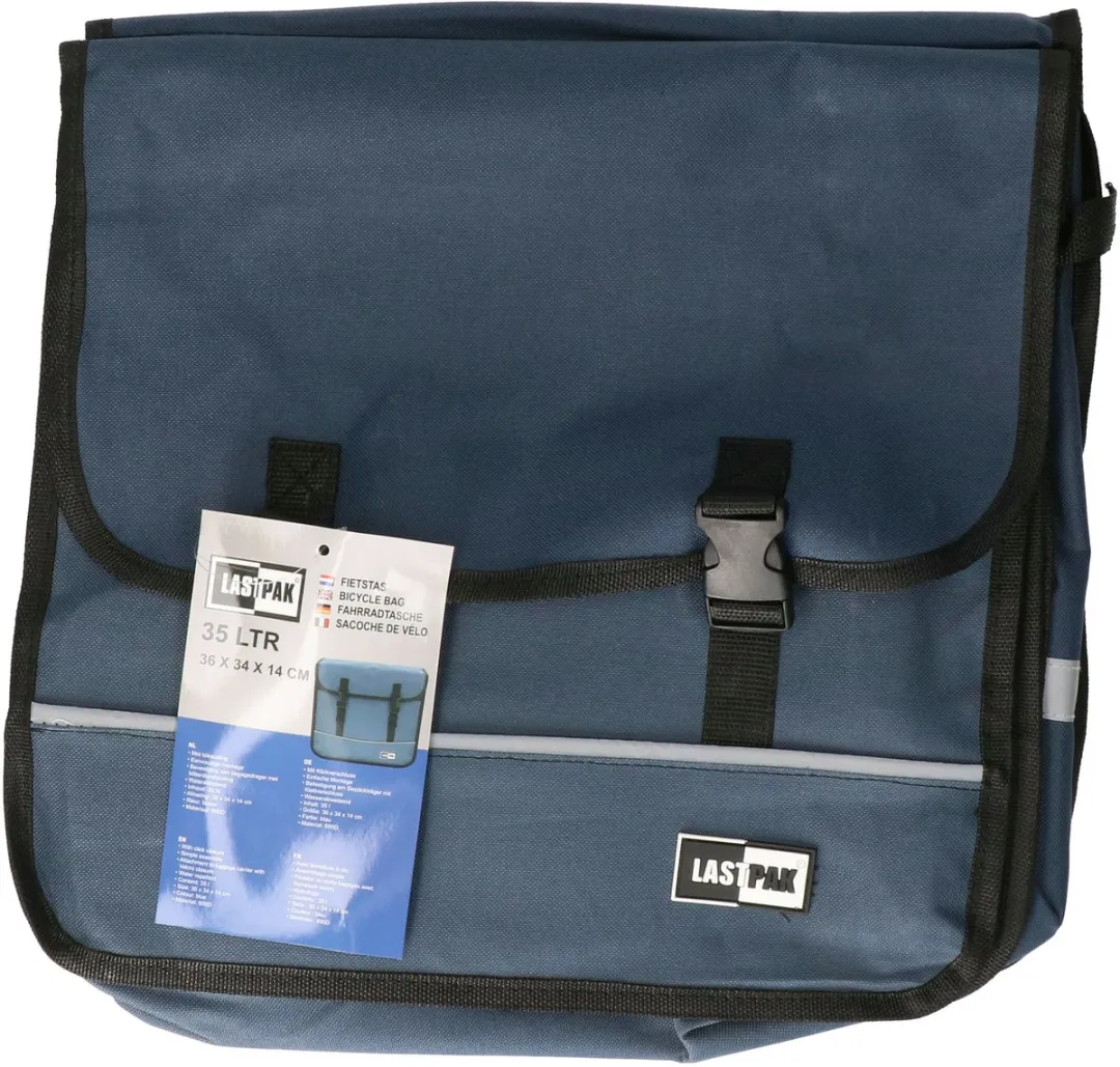 Lastpak Dubbele Fietstas 35L - Blauw
