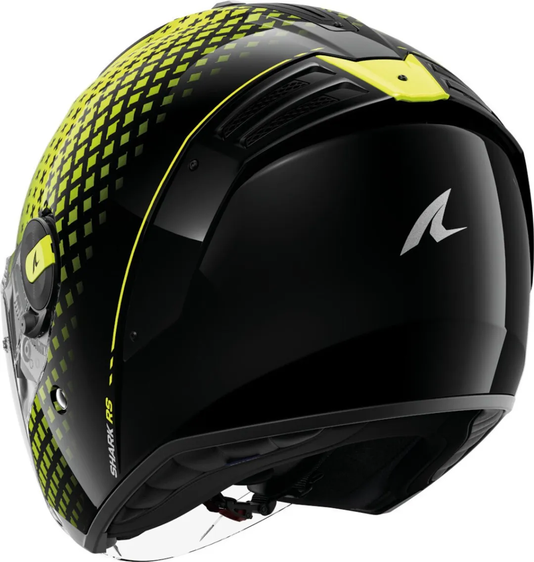 Shark RS Jet Stride Jethelm - Maat S - Zwart Geel