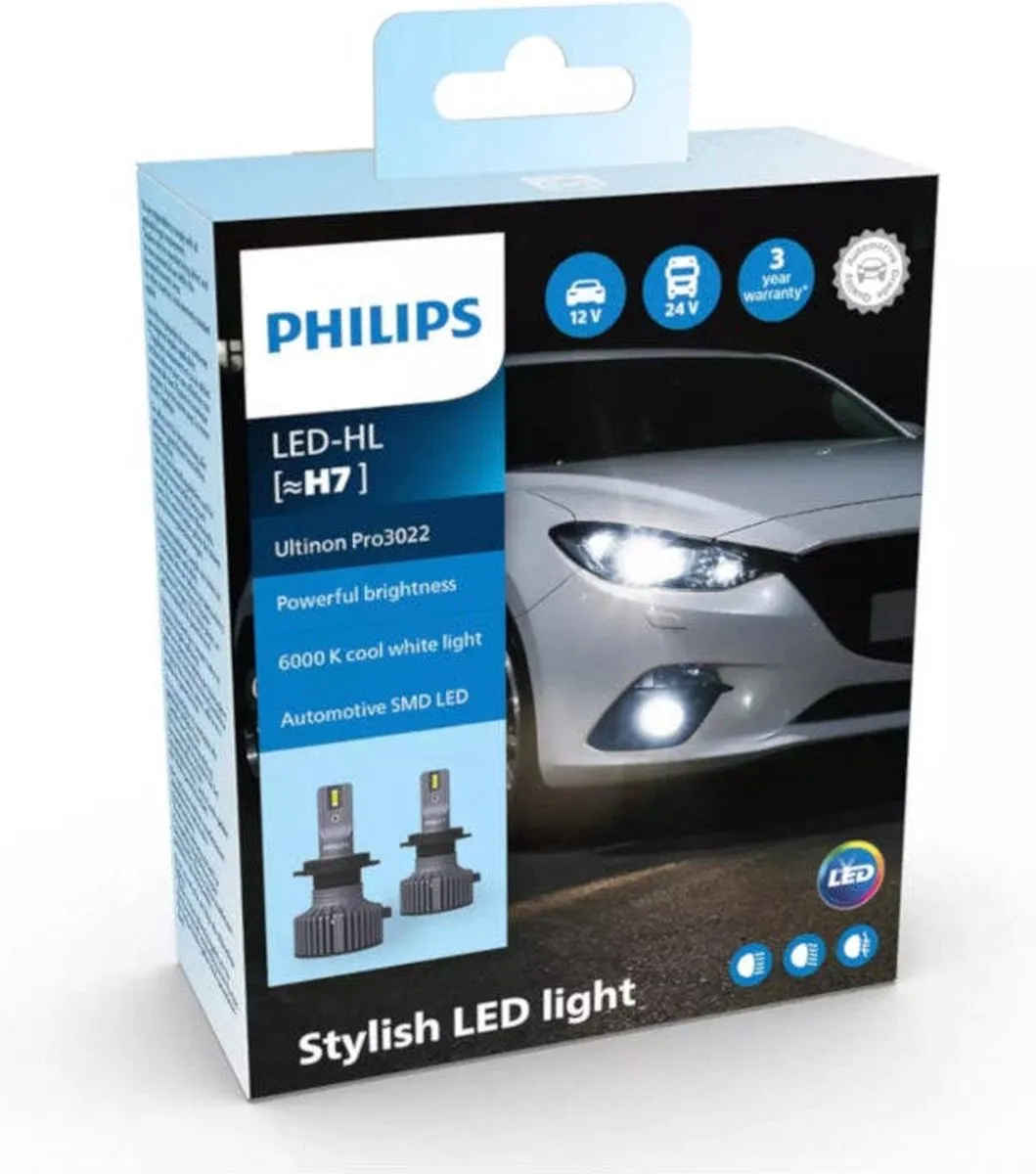 Philips Ultinon Pro3022 LED-HL H7 Set 6000K - 2 Stuks