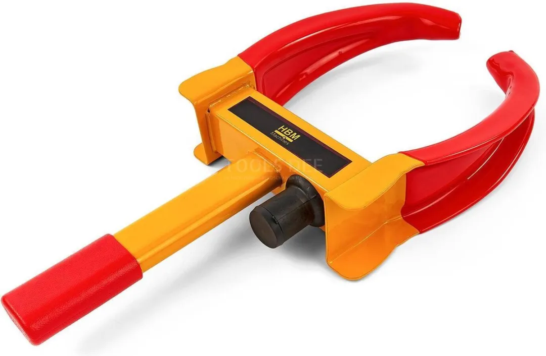 HBM Universele Wielklem 185-290mm - Met slot - Geel/Zwart/Rood