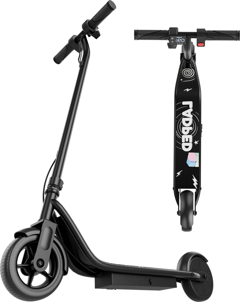 Stay-on Ladped Elektrische Kinderstep Zwart