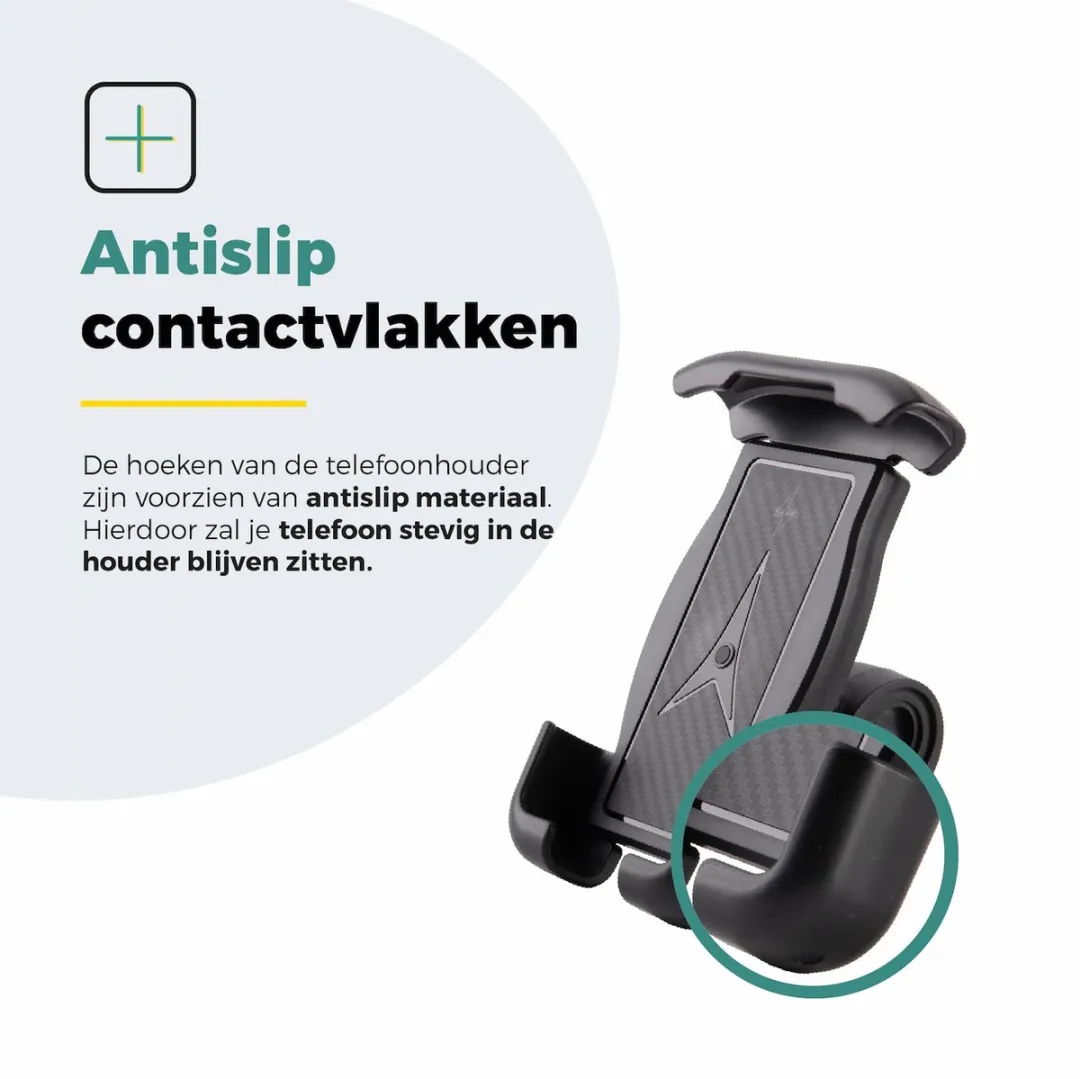 Voltano Classic Universele Telefoonhouder Fiets - Zwart - 7.2 Inch - afbeelding 6 van 6