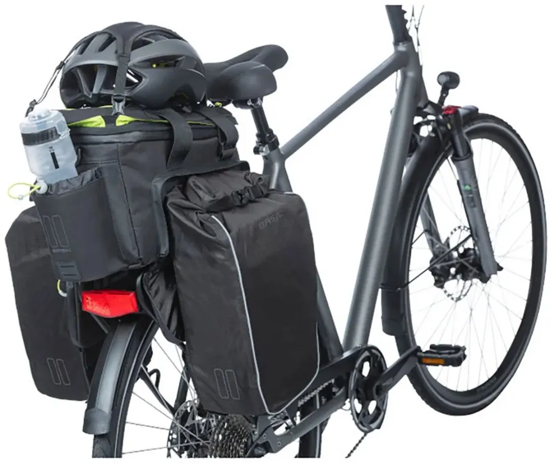 Basil Miles XL Pro Trunkbag 36L - E-bike - Zwart/Lime