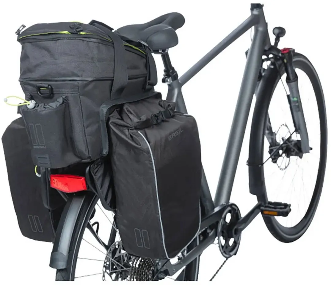 Basil Miles XL Pro Trunkbag 36L - E-bike - Zwart/Lime