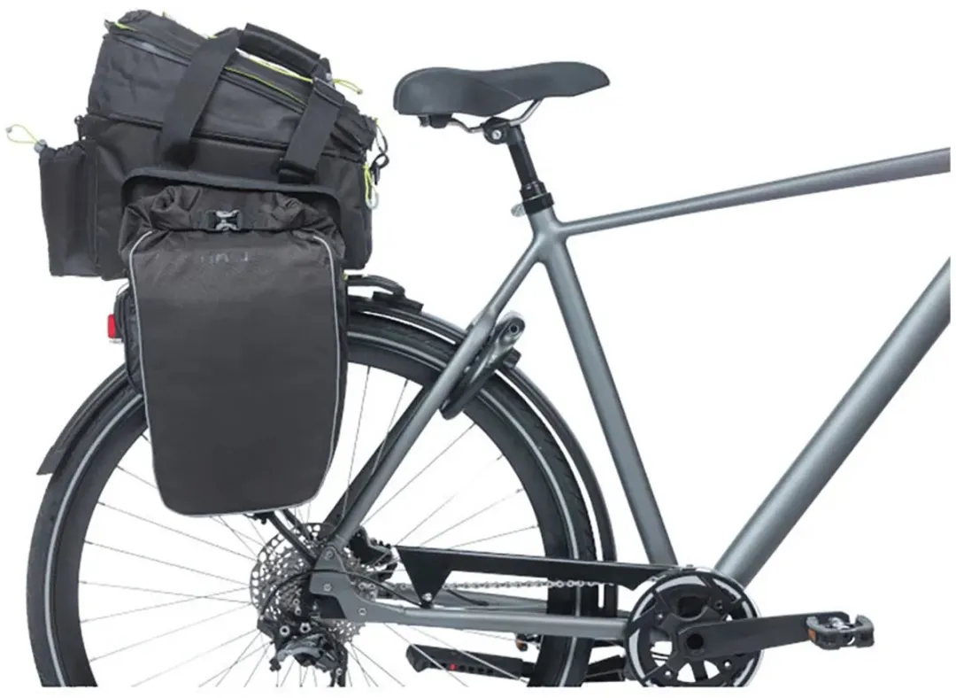 Basil Miles XL Pro Trunkbag 36L - E-bike - Zwart/Lime