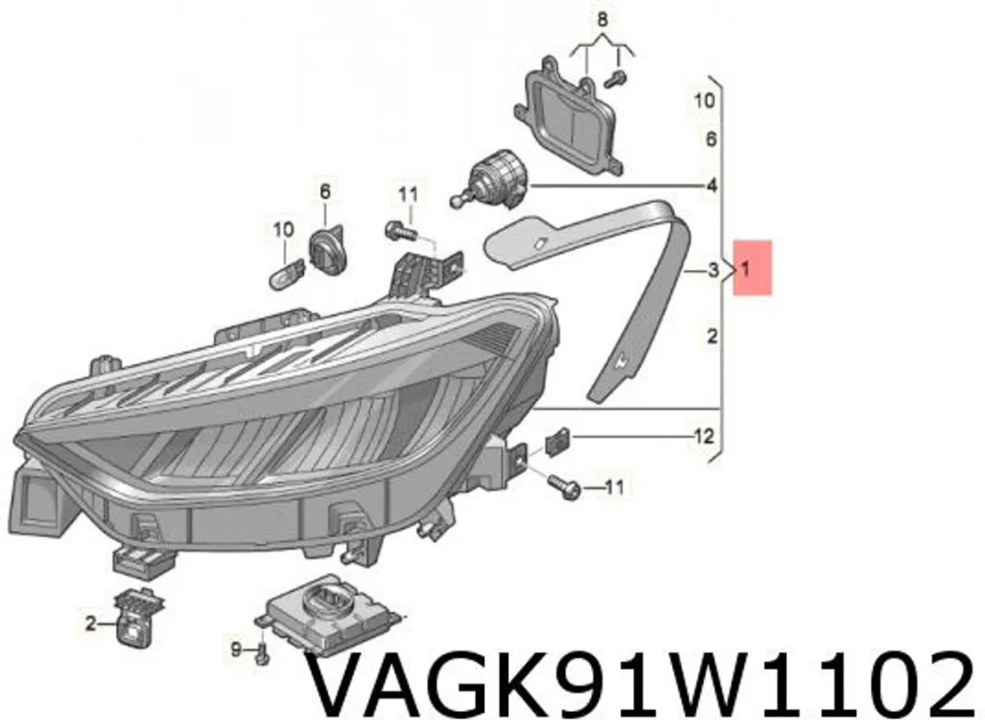 Volkswagen ID.3 Koplamp Rechts LED 10B941030