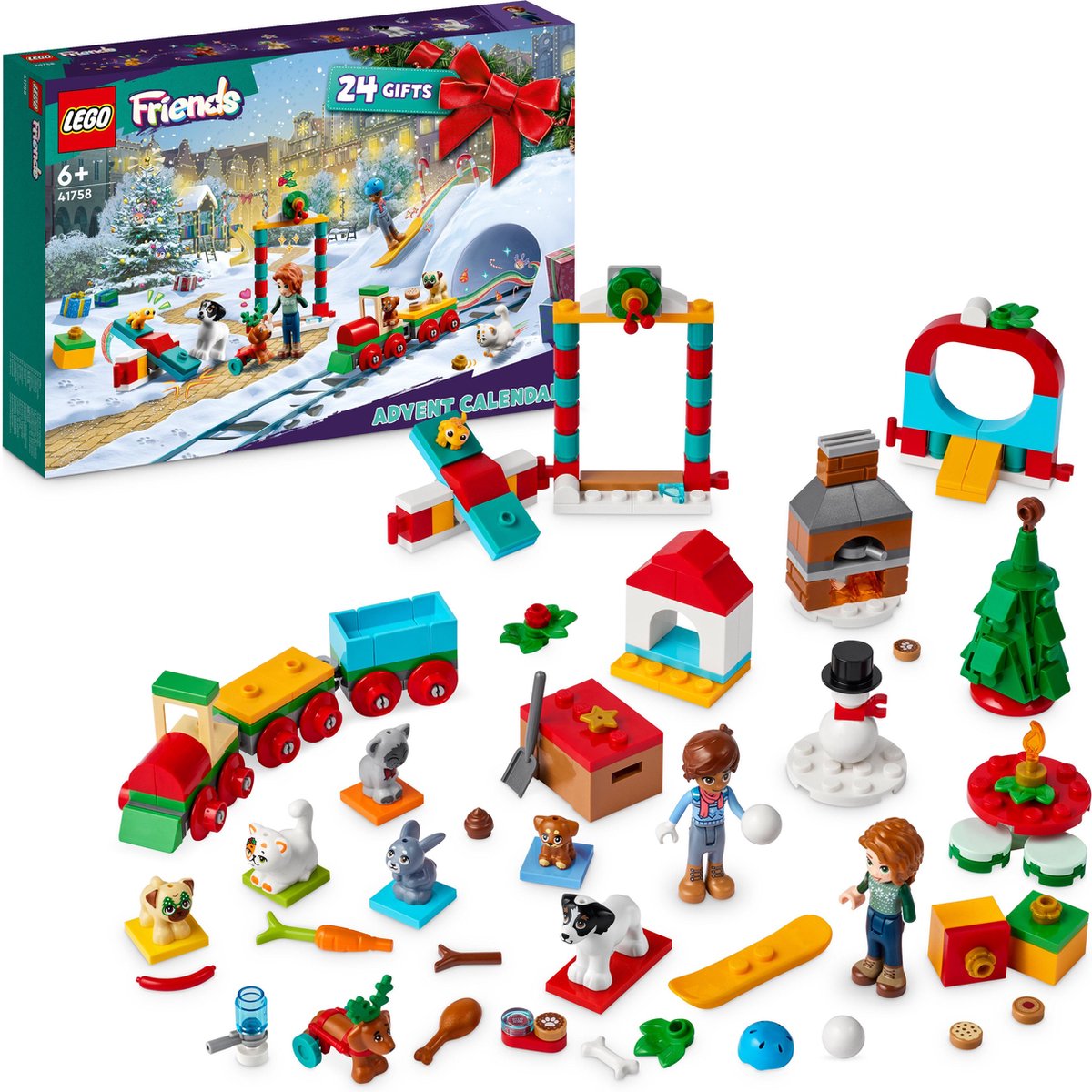 LEGO - Friends adventkalender 2023 Kerst Set met 24 Cadeautjes - 41758