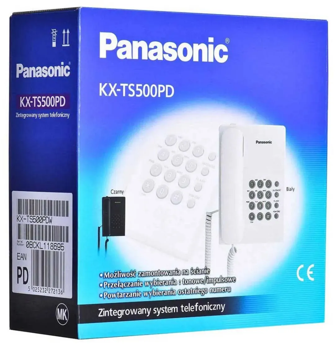 Panasonic KX-TS500PDW Analoge Telefoon - Zwart