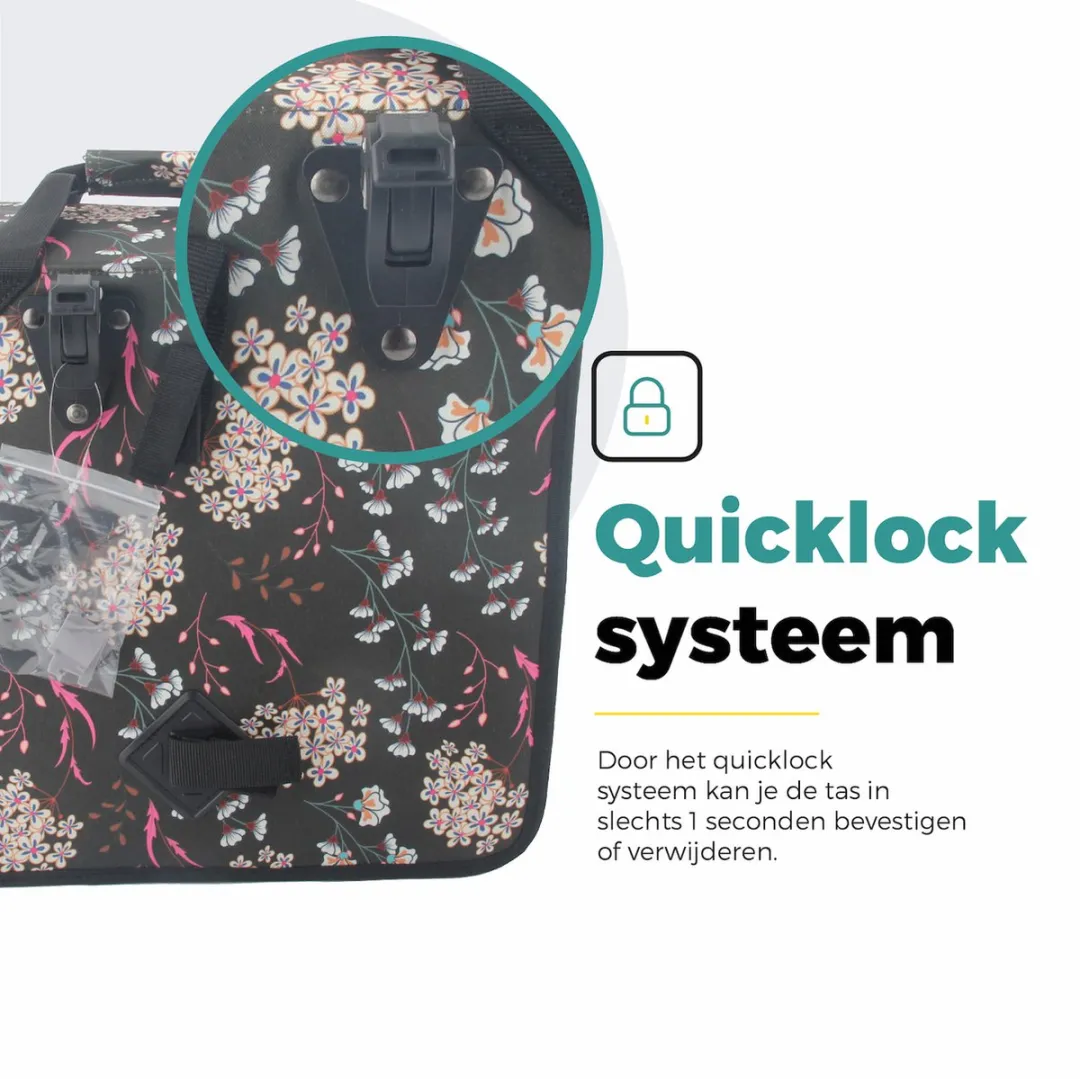 Voltano Enkele Shopper Fietstas 17L - Pink Elegance