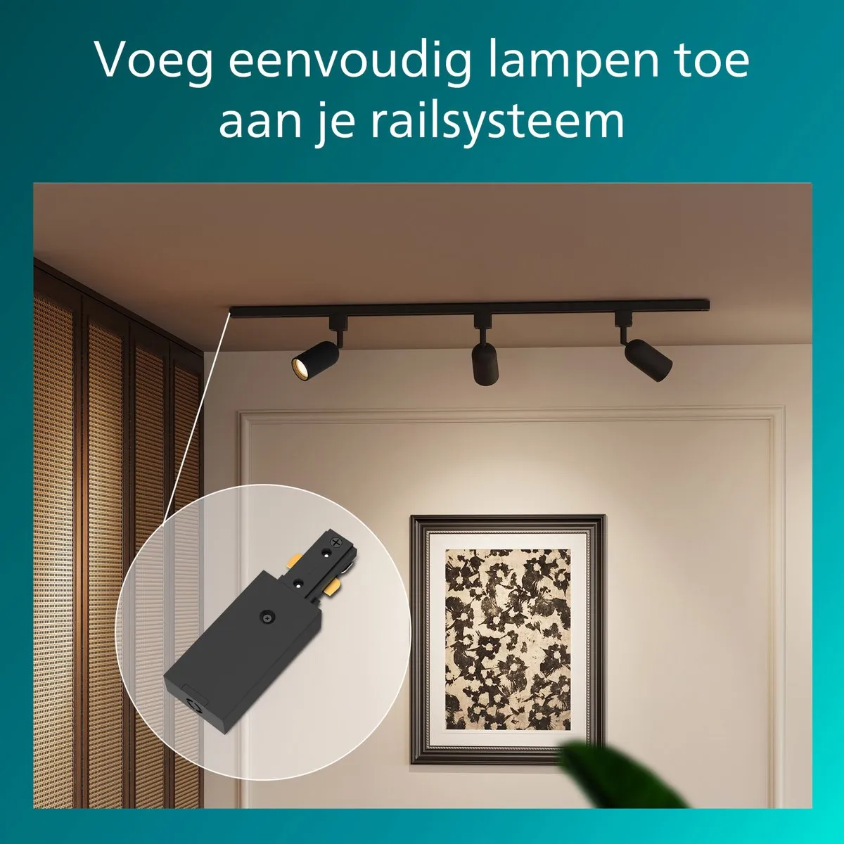 Philips EasyLink Stroomaansluiting Railverlichting - Zwart