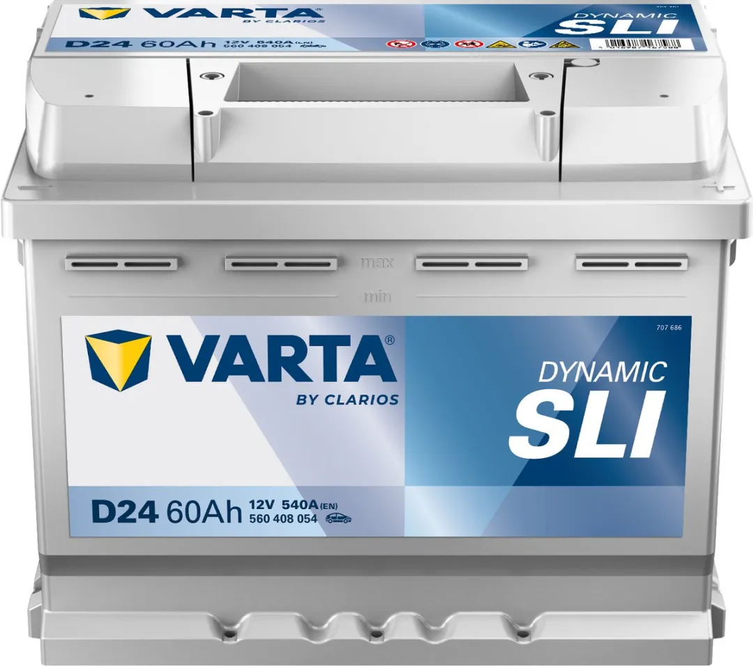 Varta Blue Dynamic D24 12V 60Ah Startaccu - Blauw/Grijs