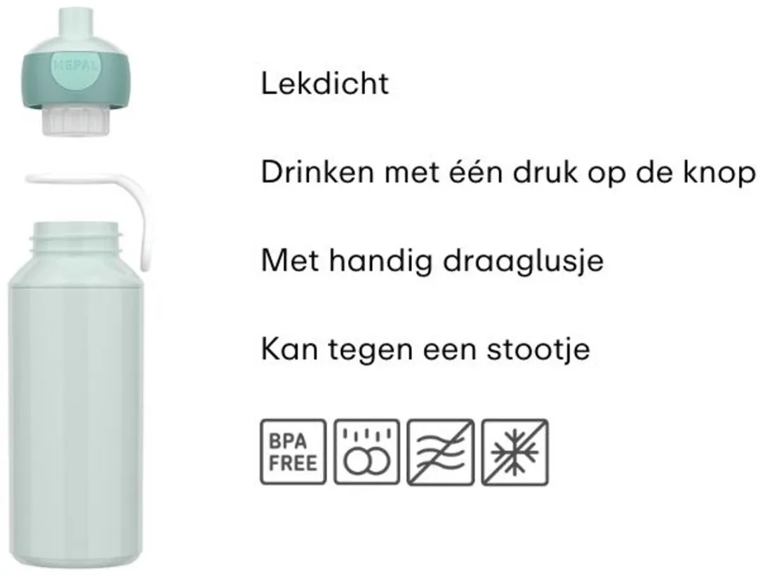 Mepal Campus 107410090300 Drinkfles 400ml - Cool Mint