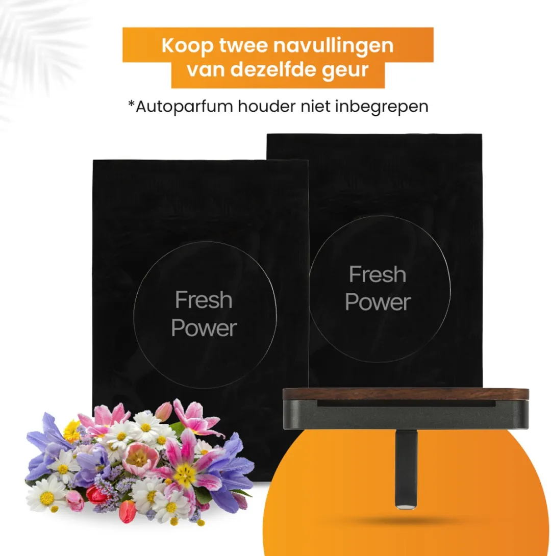 R2B Autoparfum Navulling Fresh Power - 2x10ml