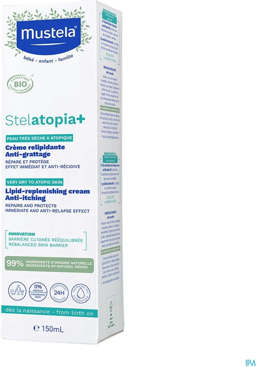 Mustela Stelatopia+ Bio Lipid-replenishing Crème 150ml