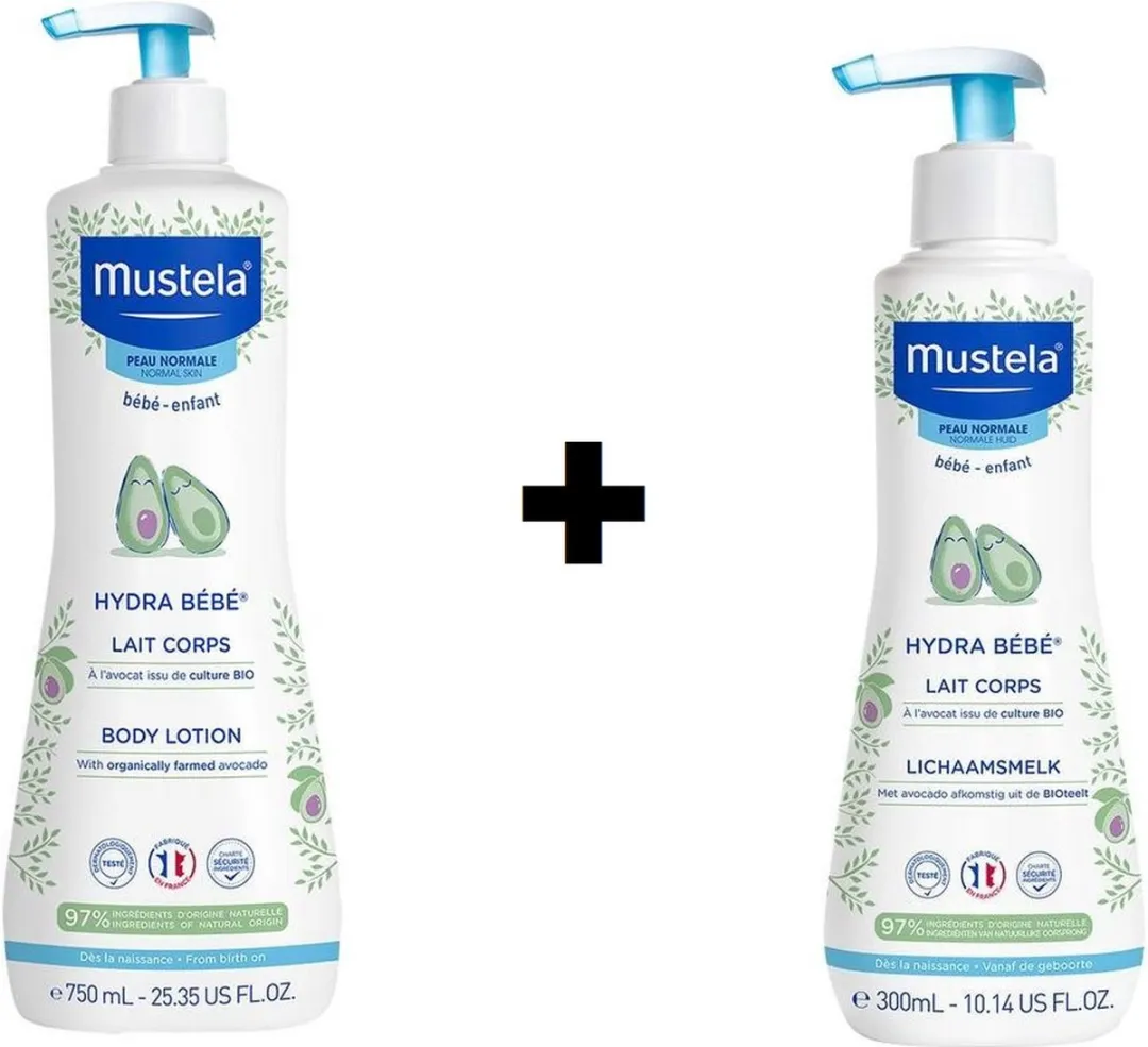 Mustela Hydra Verpakking 2x750ml+300ml