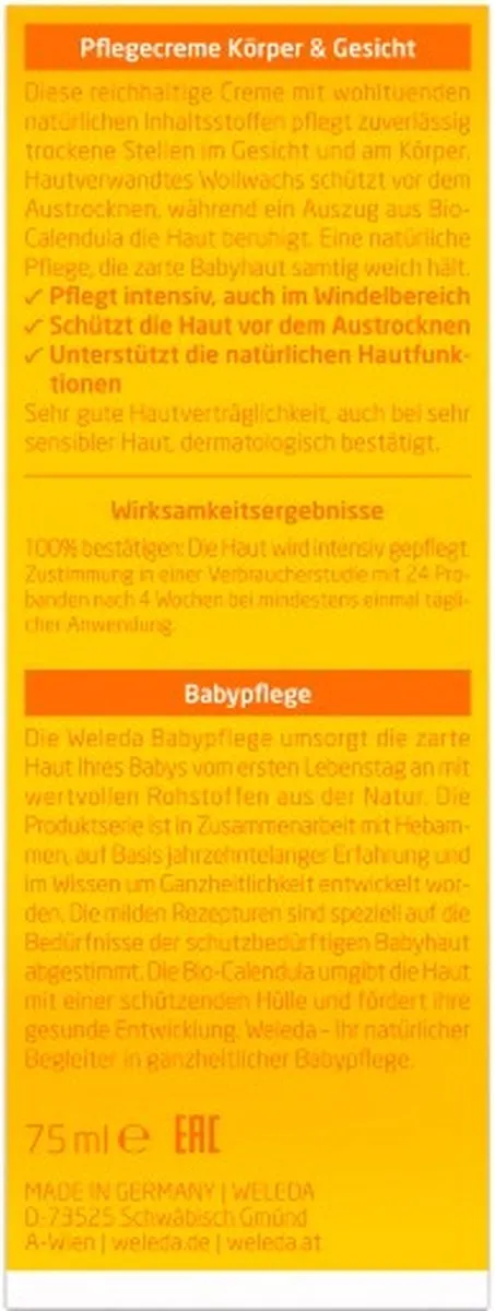 Weleda Calendula Babycrème 30ml - afbeelding 6 van 6