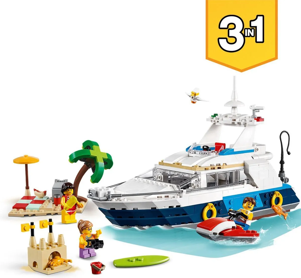 LEGO Creator Cruise Avonturen 31083 - 597 Stukken - 3 Minifiguren - afbeelding 6 van 6