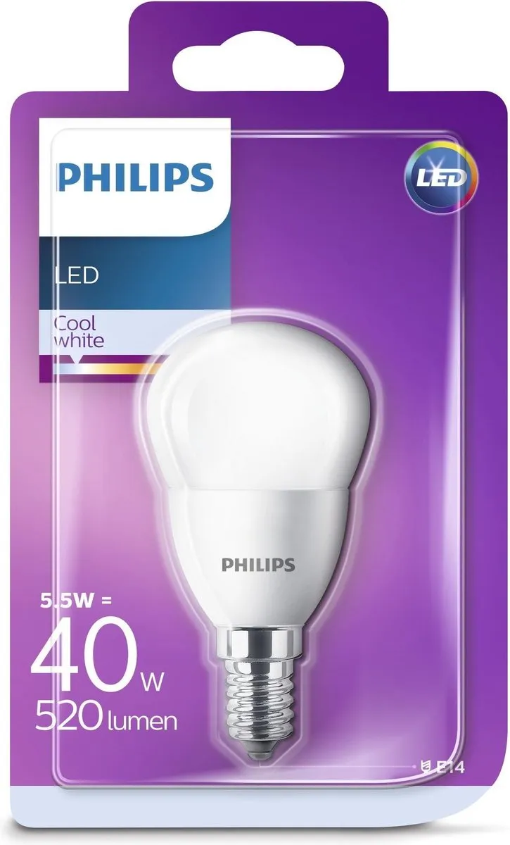 Philips Kogellamp 8718696543580 - 5.5W 4000K Mat Wit