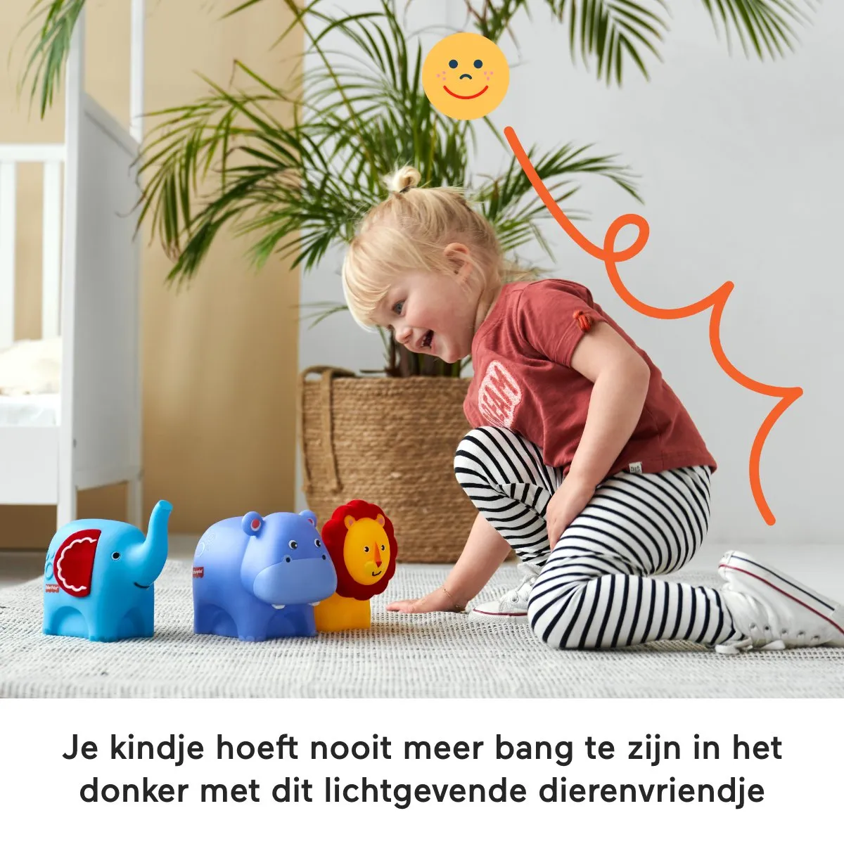 Fisher-Price LED Nijlpaard Nachtlampje - Paars