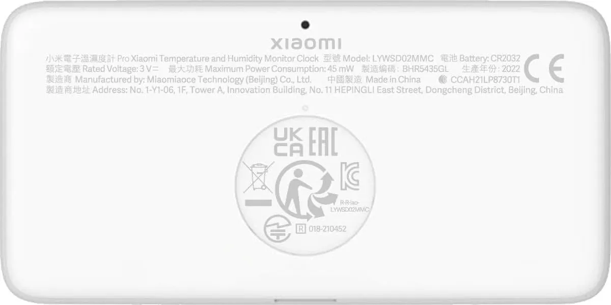 Xiaomi Mi Temperatuur-Vochtigheidssensor Klok - Wit