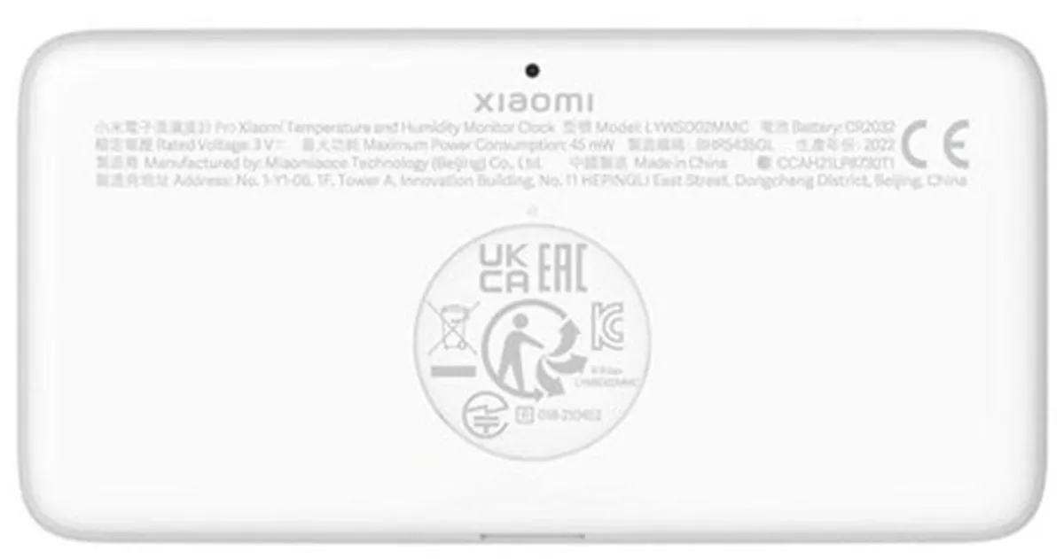 Xiaomi Mi Temperatuur-Vochtigheidssensor Klok - Wit