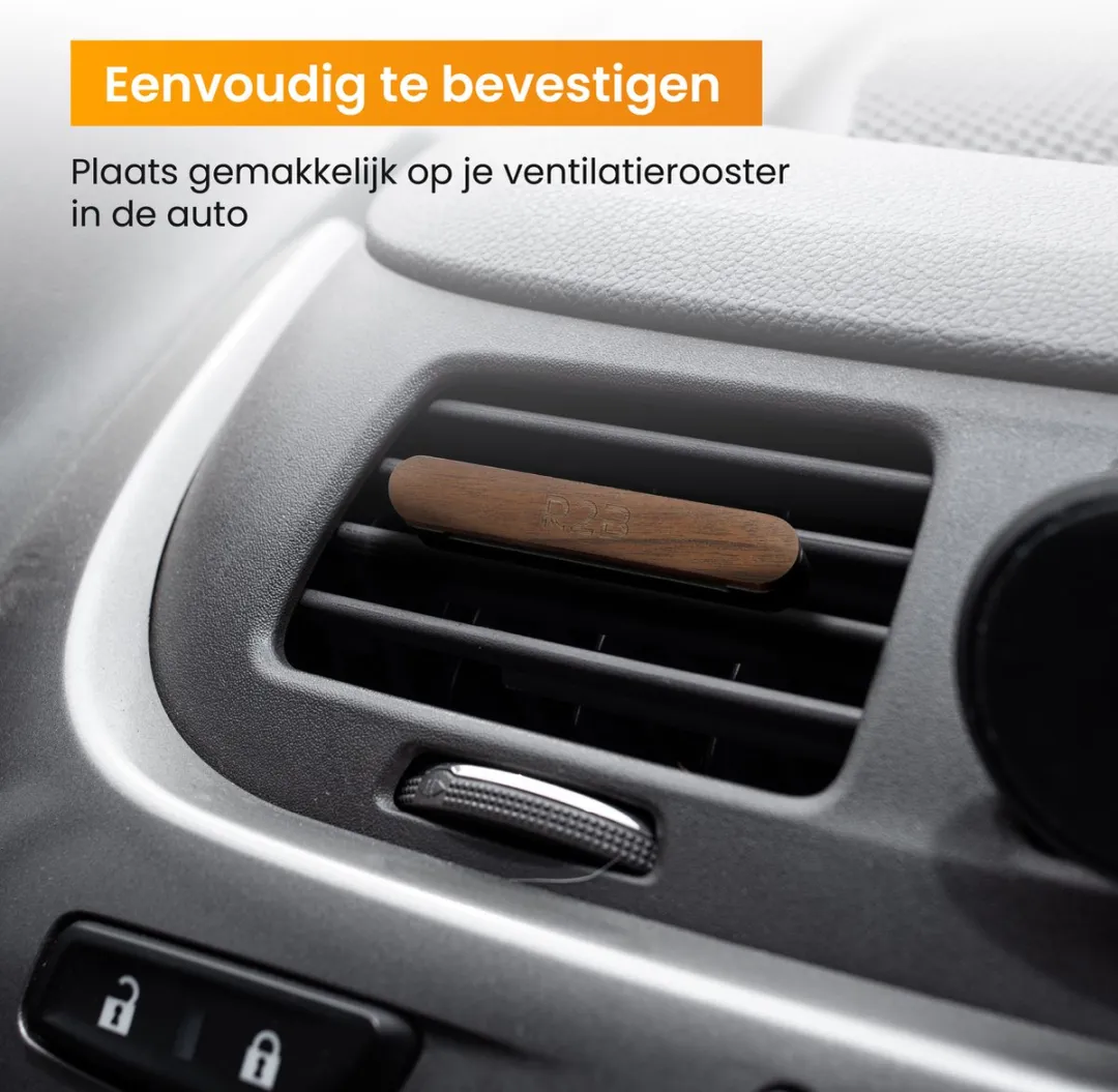 R2B Autoparfumhouder Grijs - 20ml - 2 Geuren