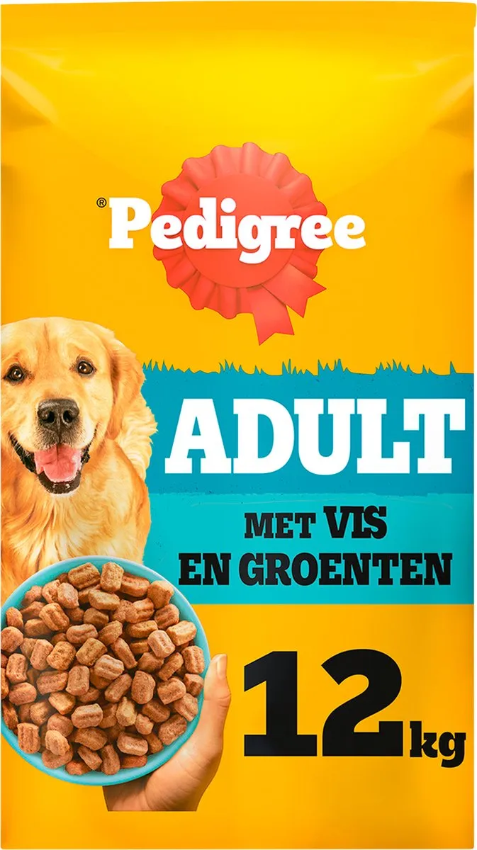Pedigree Adult Hondenbrokken Vis & Groenten 12kg
