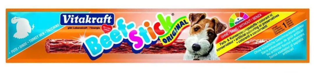 Vitakraft Beef-Stick Kalkoen 12g - afbeelding 6 van 6