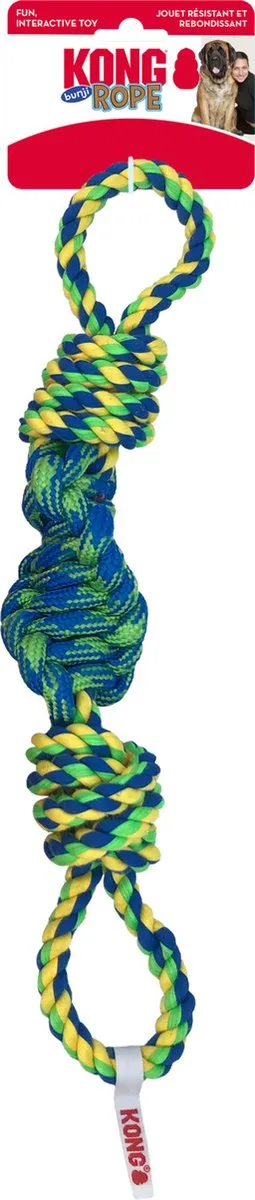 KONG Rope Bunji Assorti Hondenspeelgoed - Small - Blauw