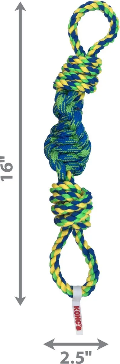 KONG Rope Bunji Assorti Hondenspeelgoed - Small - Blauw
