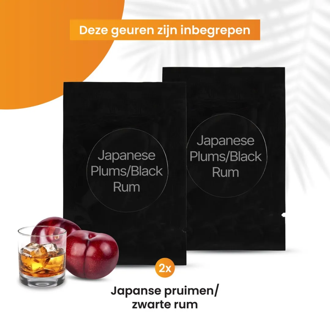 R2B Autoparfum Navulling Japanse Pruim & Zwarte Rum - 2x10ml