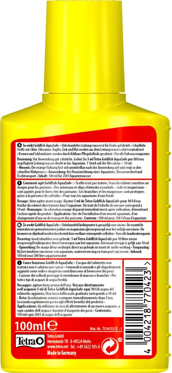 Tetra Aquasafe Goudvissen 100ml