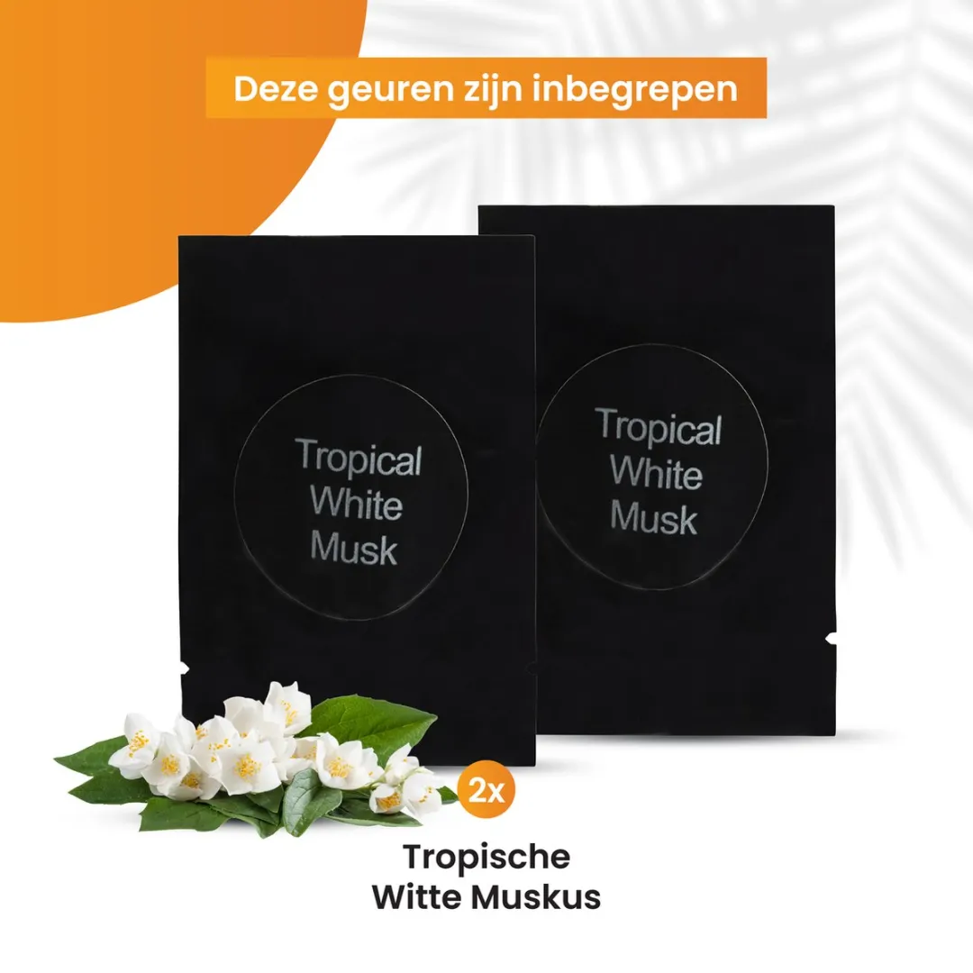 R2B Autoparfum Navulling Tropische Witte Muskus - 2x10ml