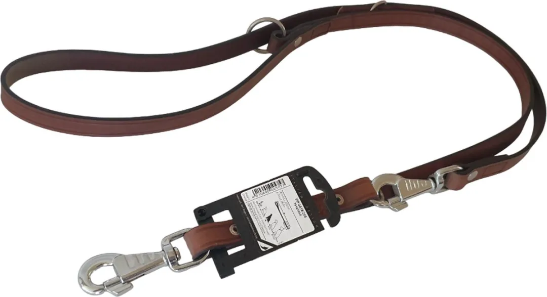 Ferplast VIP Hondenriem Leder Donkerbruin M