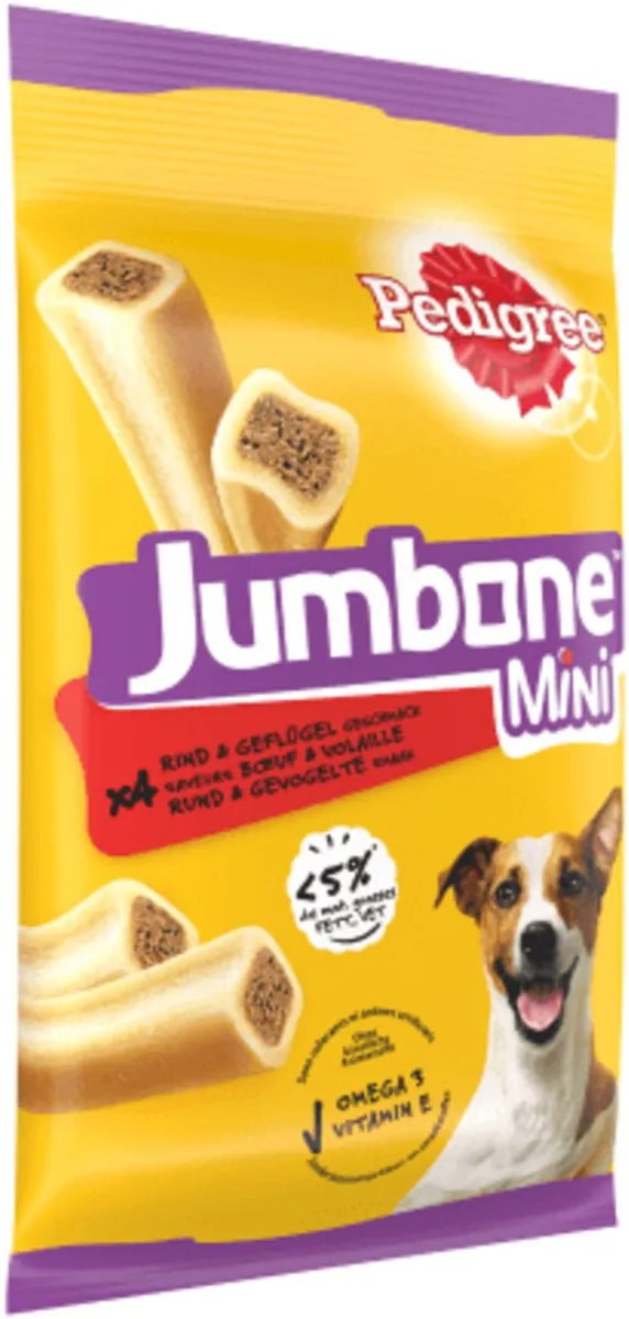 Pedigree Jumbone Rund - Gevogelte Mini - 4 Stuks