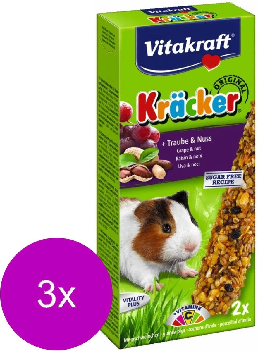 Vitakraft Cavia Kracker Noten - 3 Stuks