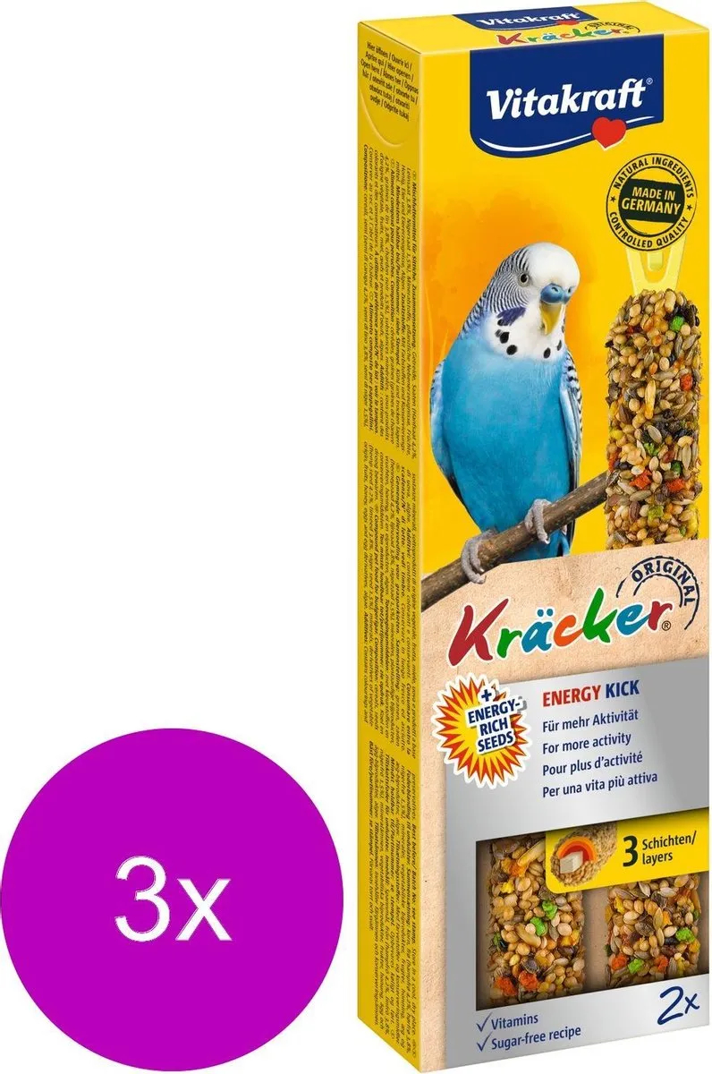 Vitakraft Parkiet Kracker Vogelsnack - 6 Stuks