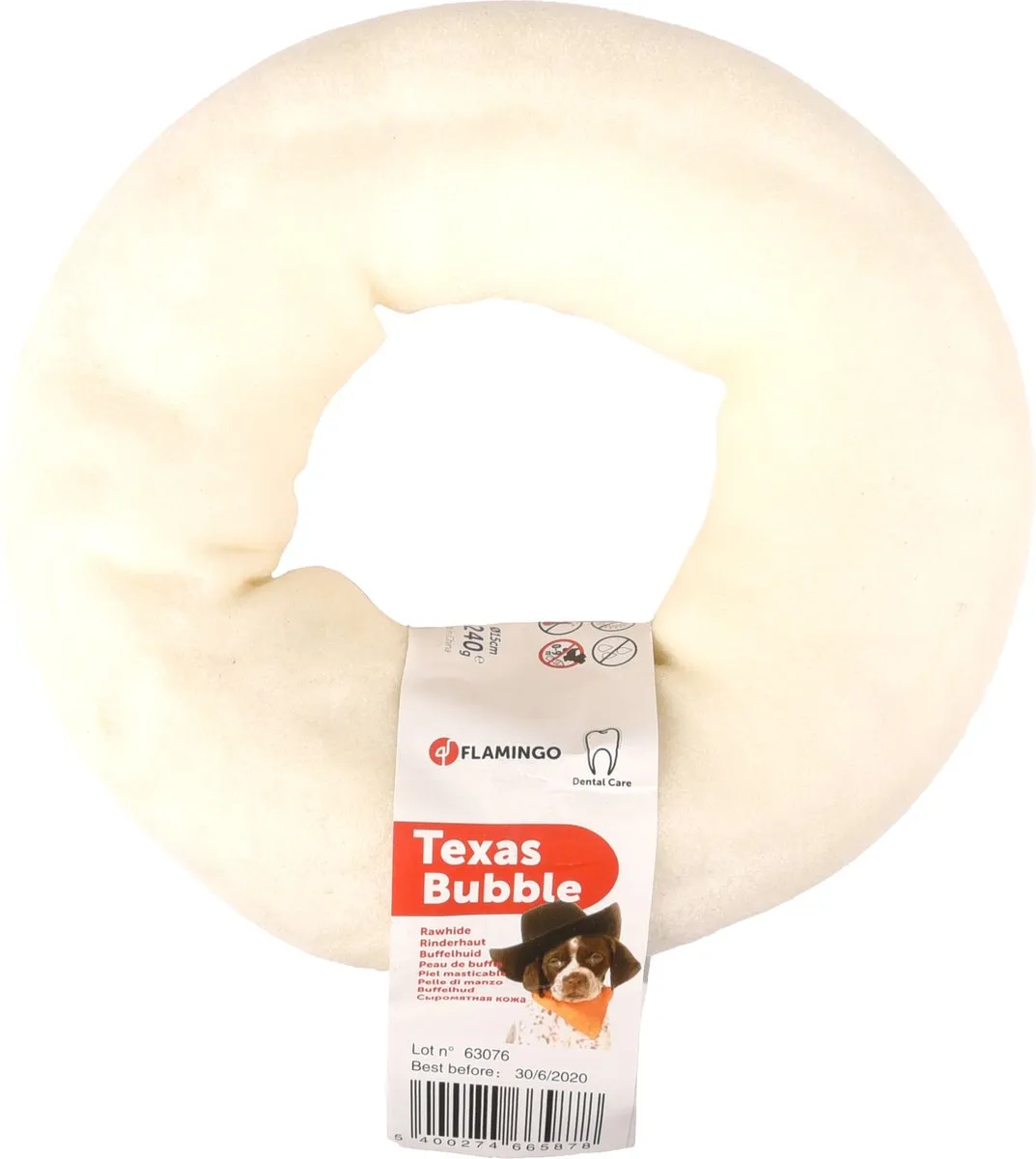 Flamingo Hondensnack Rond Bot 15cm - 220 gram