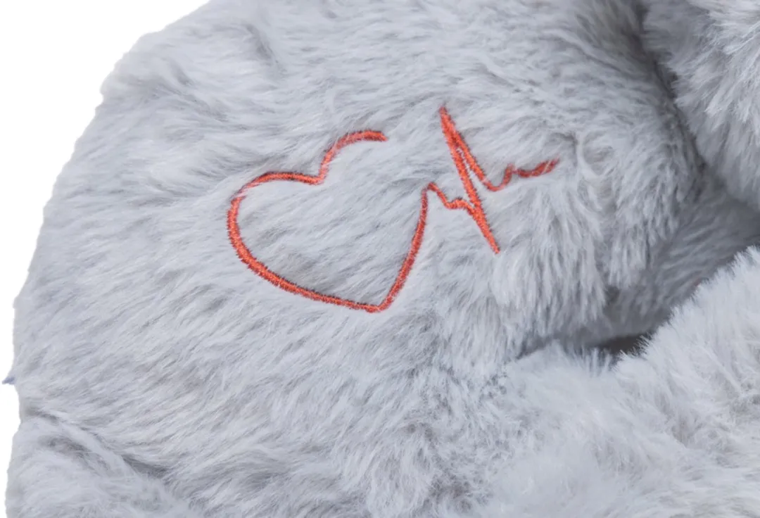 Beeztees Kitten Heartbeat Knuffel Pur - Grijs