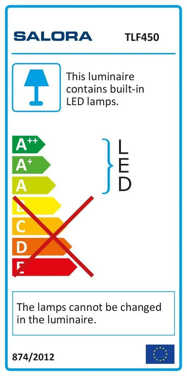 Salora TLF450 Lamp met Ventilator - 330 Lumen - Dimbaar - Wit