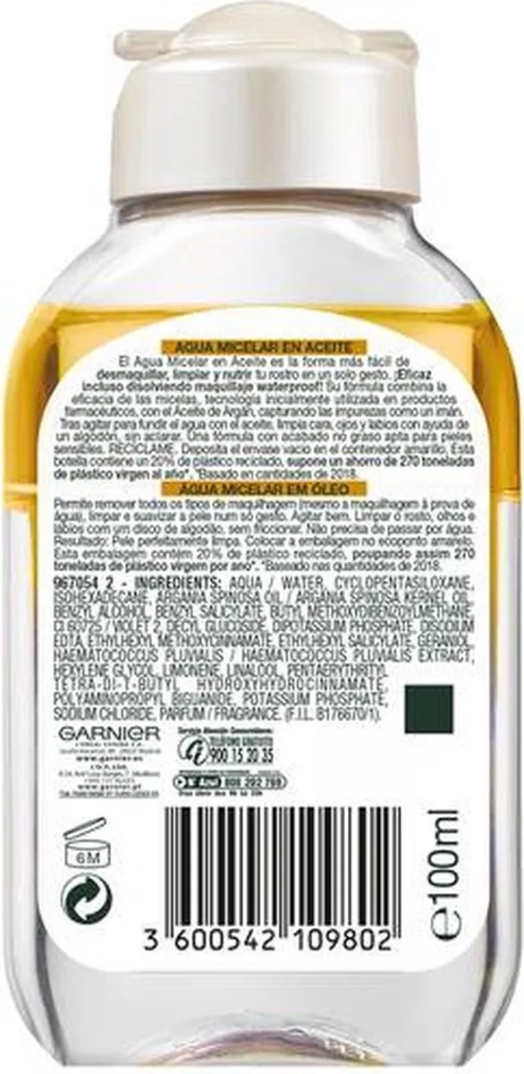 Garnier Make-Up Verwijder Micellair Water 100ml