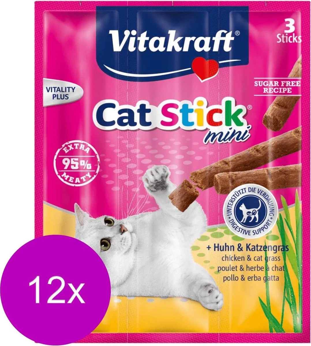 Vitakraft Cat-Stick Mini Kip - 36 Stuks