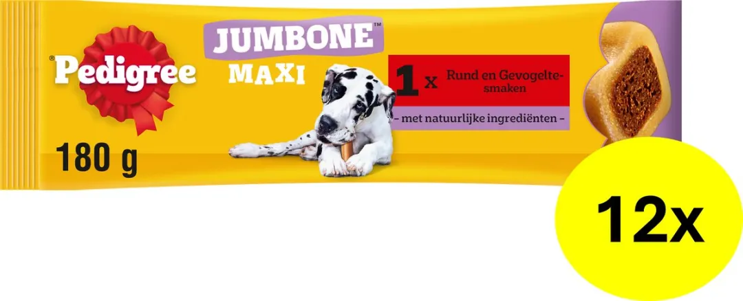 Pedigree Jumbone Maxi Hondensnacks - 12 Stuks