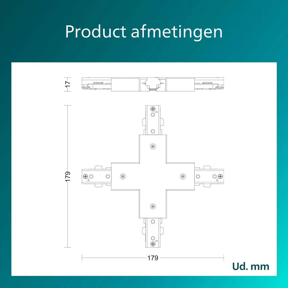 Philips EasyLink X-vormige Connector - Railverlichting - Zwart