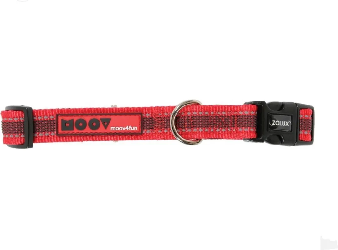 Zolux Moov Halsband - Rood - Reflecterend - 20mm - M