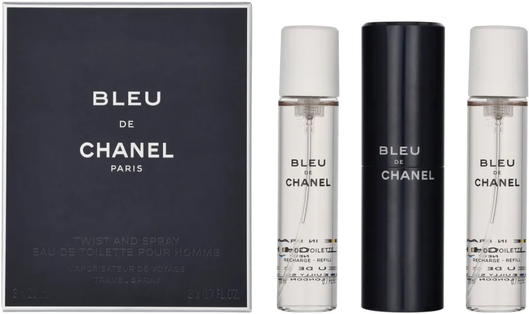 Chanel Bleu de Chanel Twist and Spray - 3 x 20 ml - eau de toilette - 1 hervulbare spray + 2 navullingen