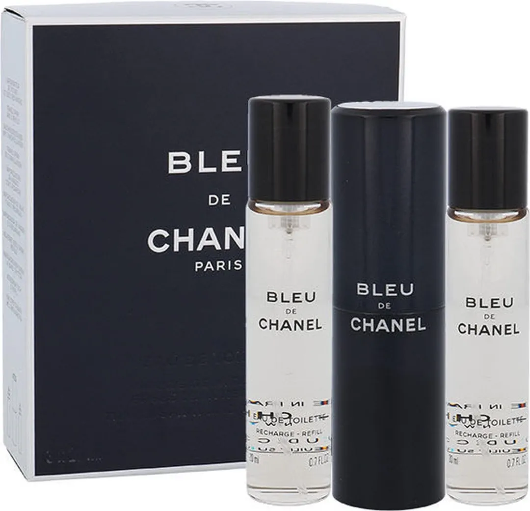 Chanel Bleu de Chanel Twist and Spray - 3 x 20 ml - eau de toilette - 1 hervulbare spray + 2 navullingen