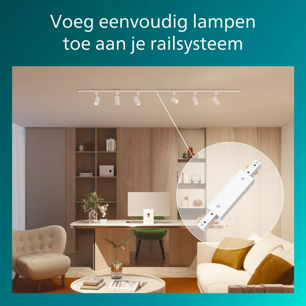 Philips EasyLink Dubbelzijdige Stroomaansluiting Wit
