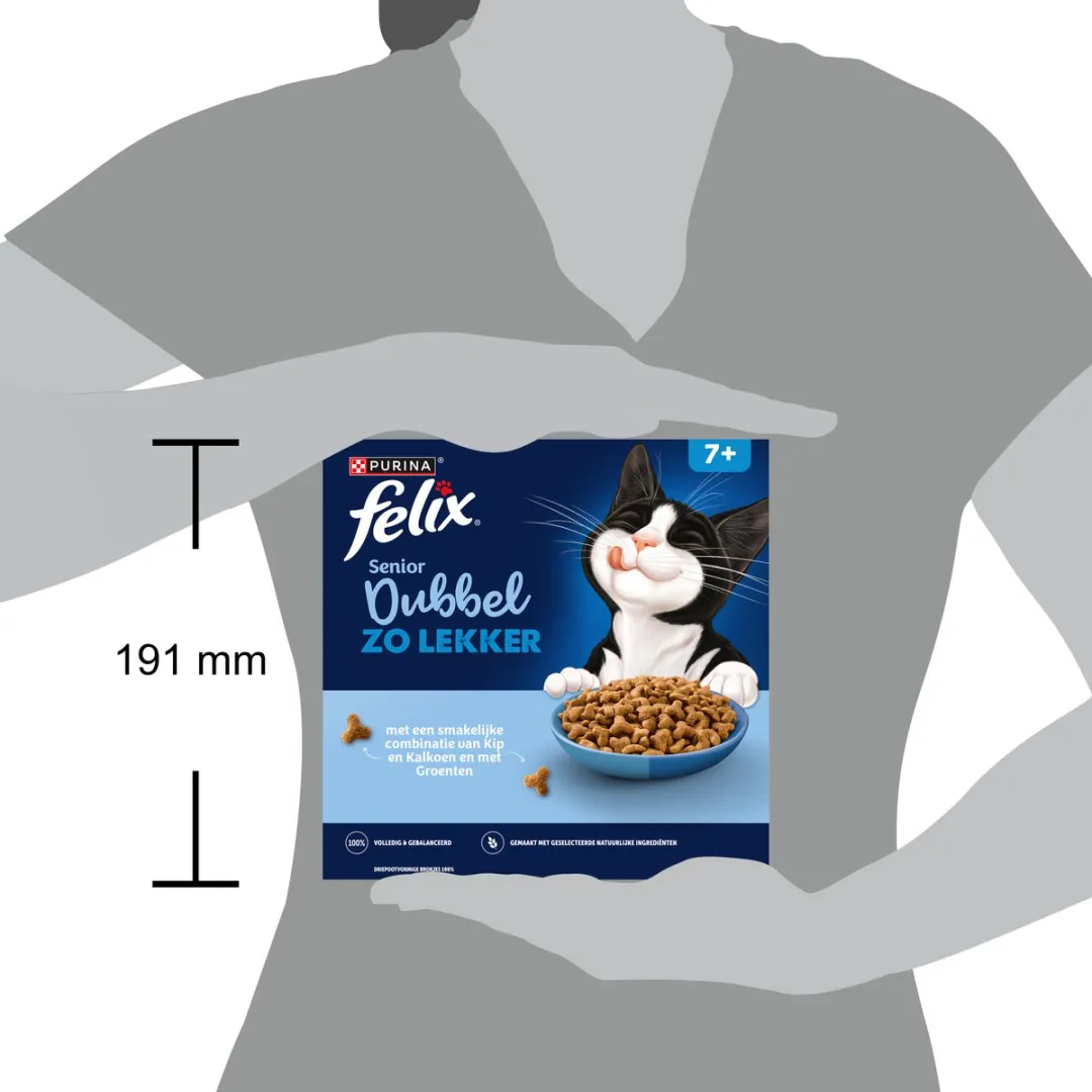 Felix Dubbel Zo Lekker Senior Kip & Kalkoen - 5x800g
