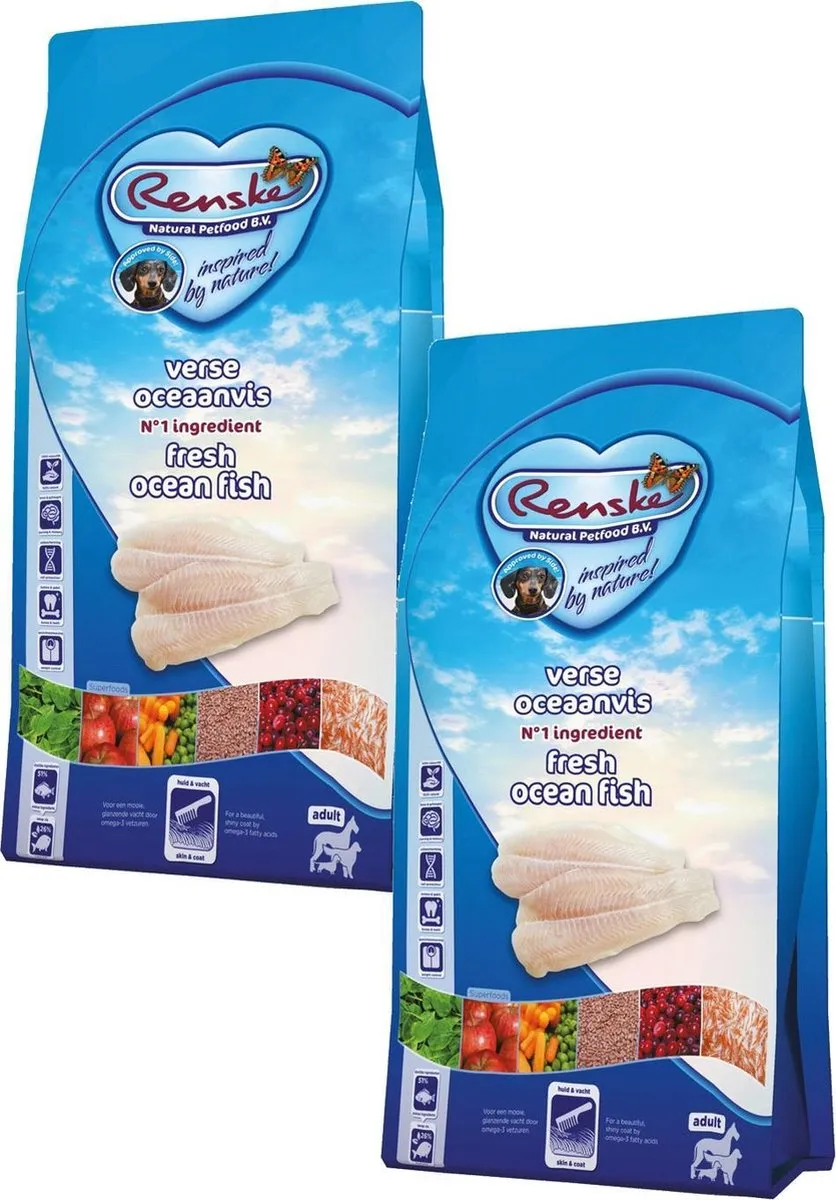 Renske Adult Oceaanvis Hondenvoer - 4kg (2x2kg)